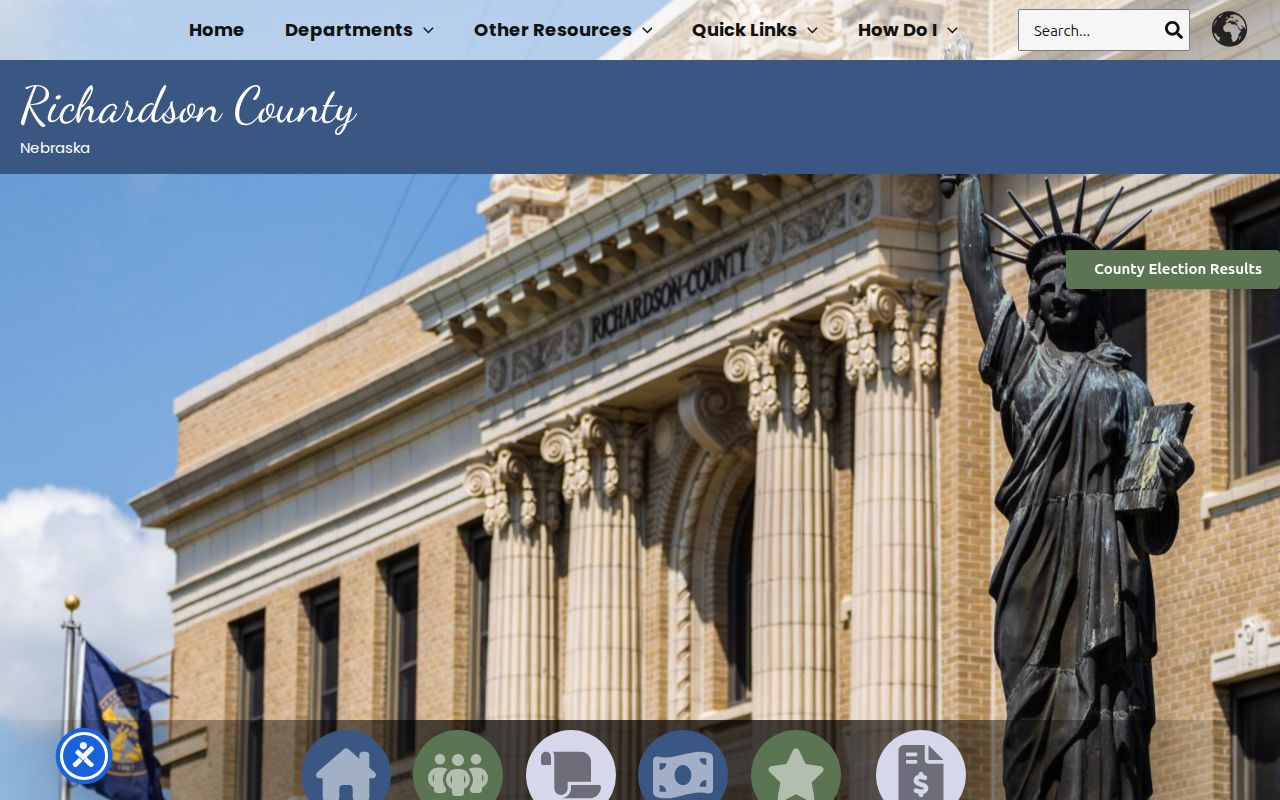 Richardson County government navigation for warrant records